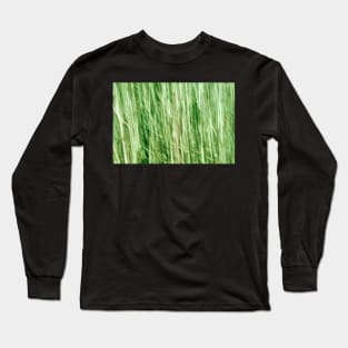 Nature in abstract, green grass in motion blur Long Sleeve T-Shirt